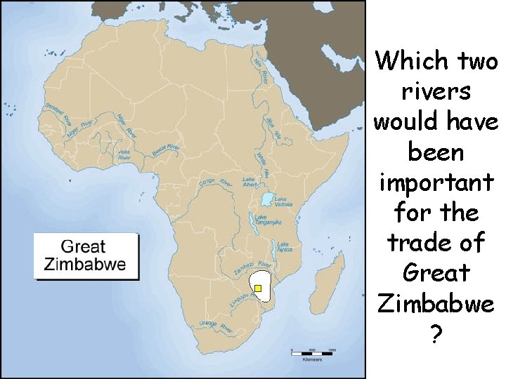 Which two rivers would have been important for the trade of Great Zimbabwe ?
