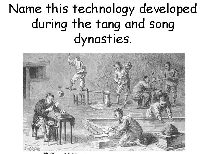 Name this technology developed during the tang and song dynasties. 