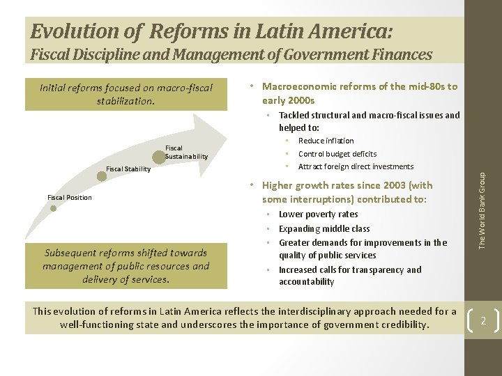 Evolution of Reforms in Latin America: Fiscal Discipline and Management of Government Finances Initial