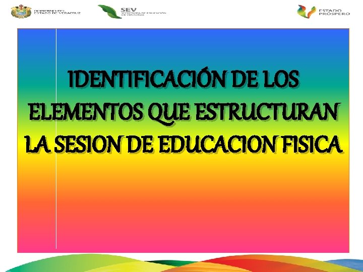 IDENTIFICACIÓN DE LOS ELEMENTOS QUE ESTRUCTURAN LA SESION DE EDUCACION FISICA 