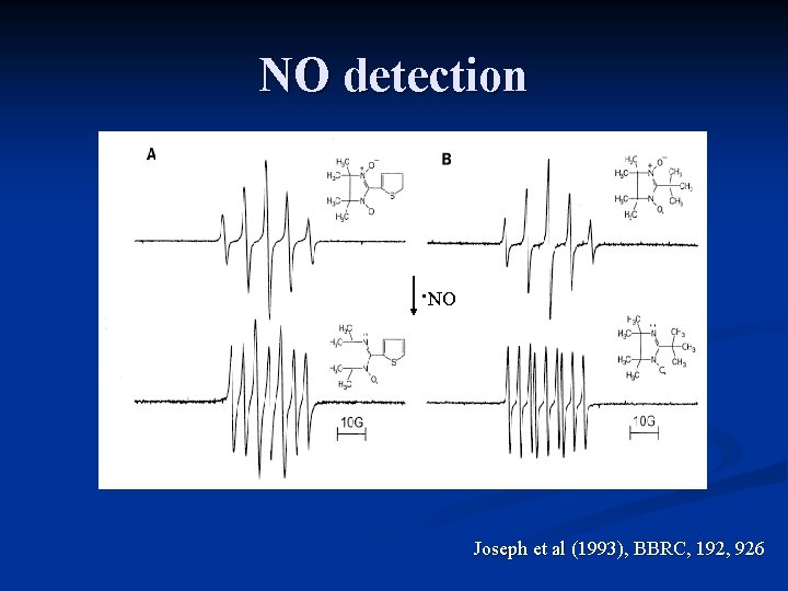 NO detection ∙NO Joseph et al (1993), BBRC, 192, 926 