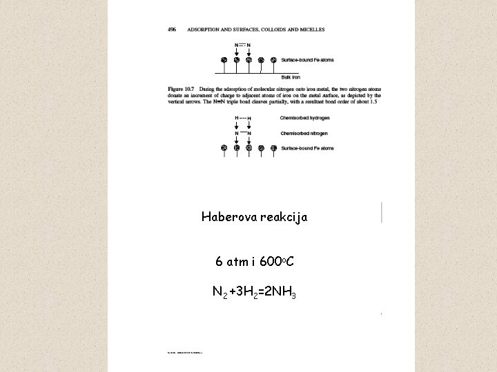 Haberova reakcija 6 atm i 600 o. C N 2 +3 H 2=2 NH