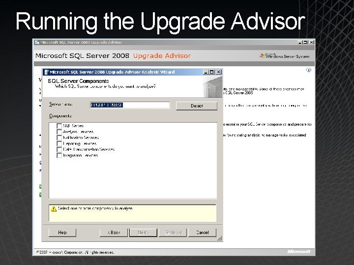 Running the Upgrade Advisor 