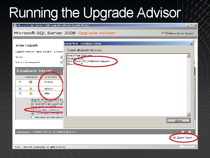 Running the Upgrade Advisor 
