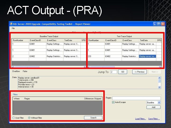 ACT Output - (PRA) 