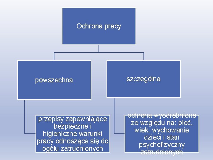 Ochrona pracy powszechna szczególna przepisy zapewniające bezpieczne i higieniczne warunki pracy odnoszące się do