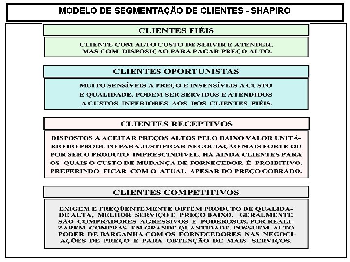 MODELO DE SEGMENTAÇÃO DE CLIENTES - SHAPIRO mkt est trans horiz 