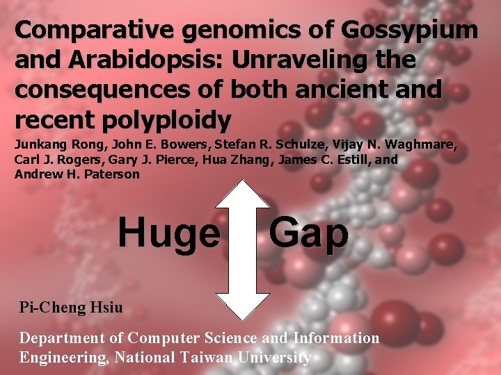 Comparative genomics of Gossypium and Arabidopsis: Unraveling the consequences of both ancient and recent