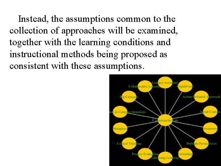 Instead, the assumptions common to the collection of approaches will be examined, together with