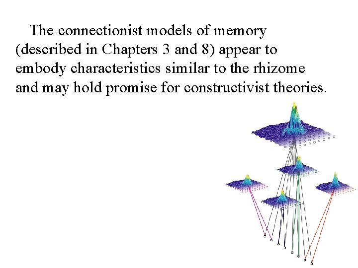 The connectionist models of memory (described in Chapters 3 and 8) appear to embody