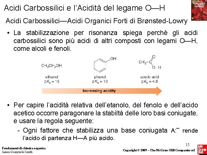 Acidi Carbossilici e l’Acidità del legame O—H Acidi Carbossilici—Acidi Organici Forti di BrØnsted-Lowry •