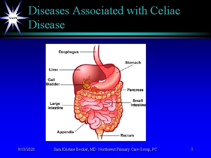 Diseases Associated with Celiac Disease 9/18/2020 Sara Kristine Becker, MD Northwest Primary Care Group,