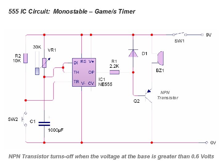 Monostable Circuit Using 555 Using Rcad Software Key Stage 3 4 555 ic Using a