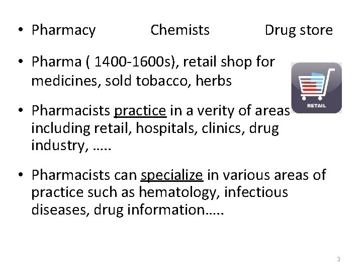  • Pharmacy Chemists Drug store • Pharma ( 1400 -1600 s), retail shop