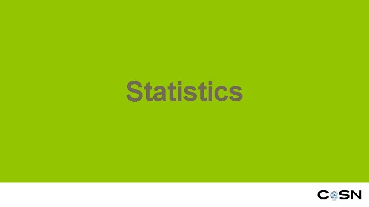 Statistics 