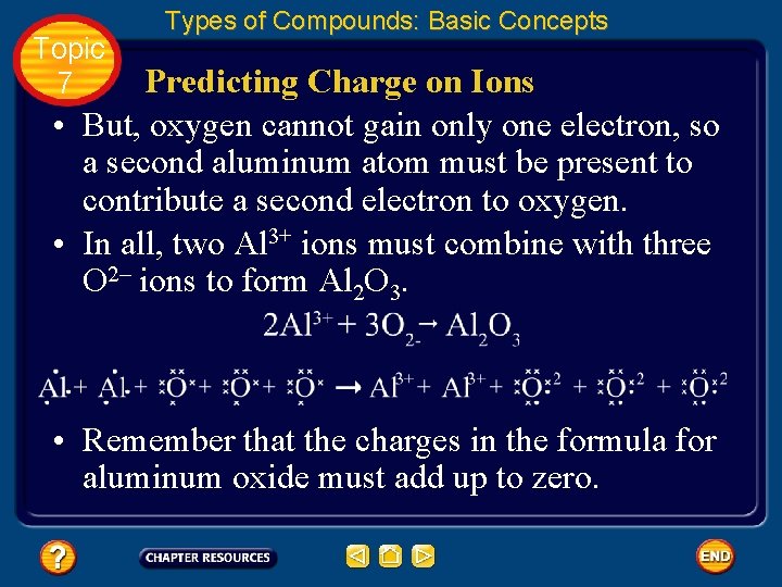 Topic 7 Types of Compounds: Basic Concepts Predicting Charge on Ions • But, oxygen