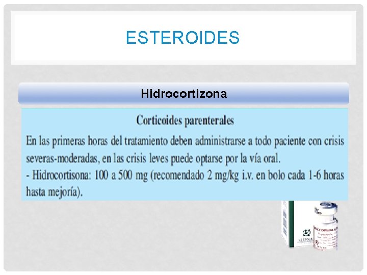 ESTEROIDES Hidrocortizona 