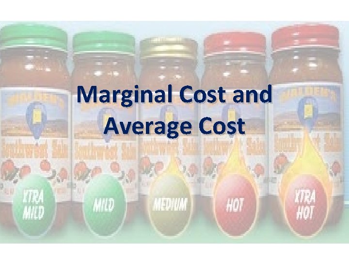 Marginal Cost and Average Cost 