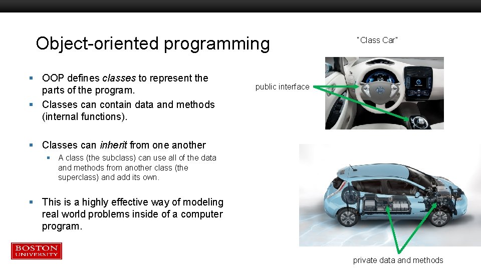 Object-oriented programming § OOP defines classes to represent the parts of the program. § Object-oriented programming § OOP defines classes to represent the parts of the program. §