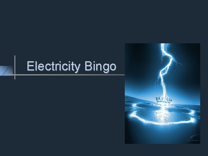 Electricity Bingo 
