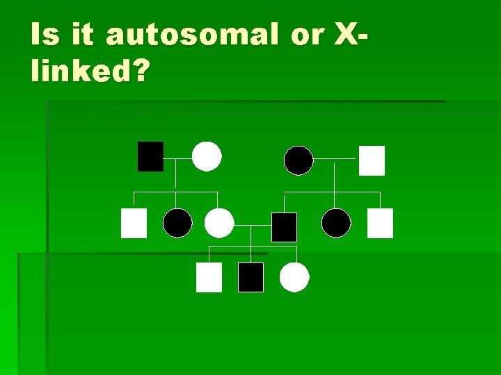 Is it autosomal or Xlinked? 