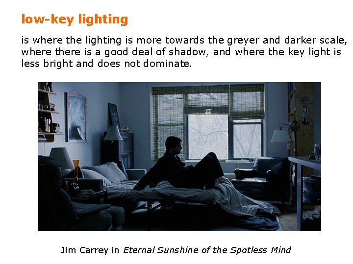 low-key lighting is where the lighting is more towards the greyer and darker scale, low-key lighting is where the lighting is more towards the greyer and darker scale,