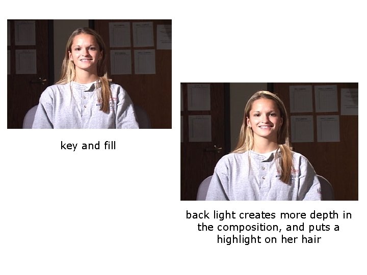 key and fill back light creates more depth in the composition, and puts a key and fill back light creates more depth in the composition, and puts a