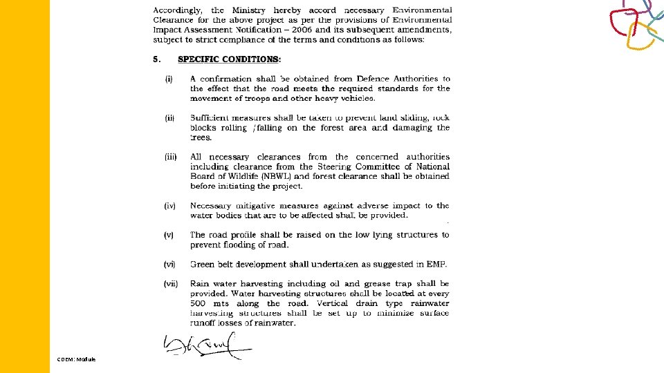 CDEM: Module 1: Environment Policy and Regulations, September 2016 