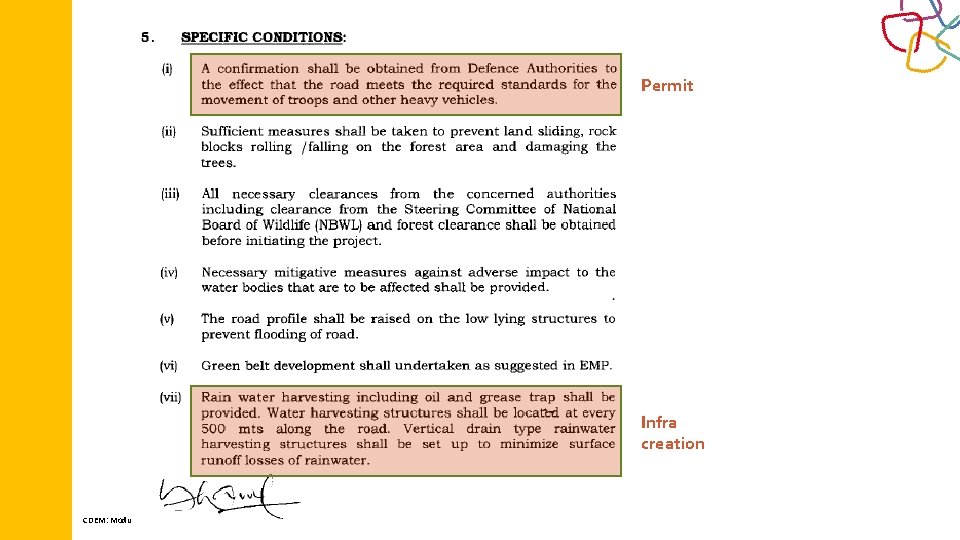 Permit Infra creation CDEM: Module 1: Environment Policy and Regulations, September 2016 