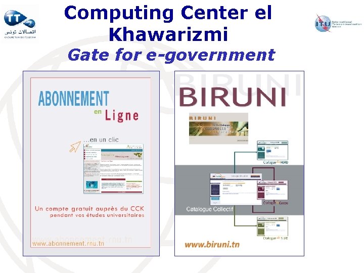 Computing Center el Khawarizmi Gate for e-government Computing Center el Khawarizmi Gate for e-government