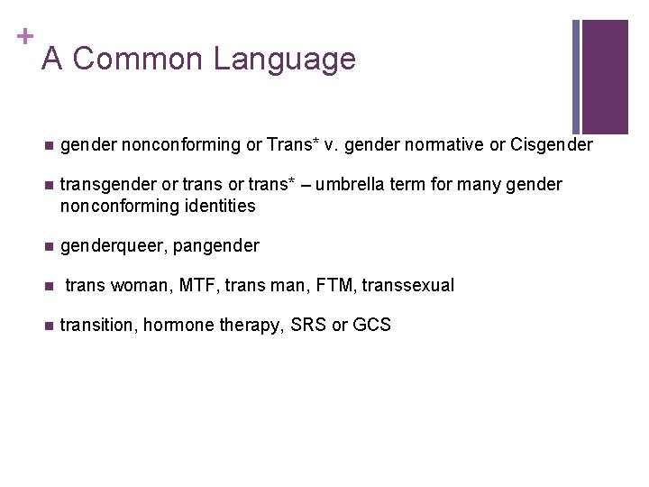 Trans Issues in the Classroom Nancy Jean Tubbs