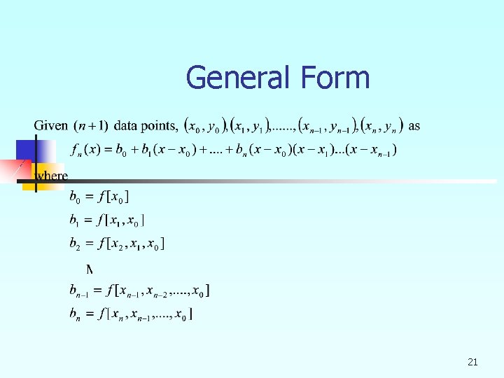 General Form 21 