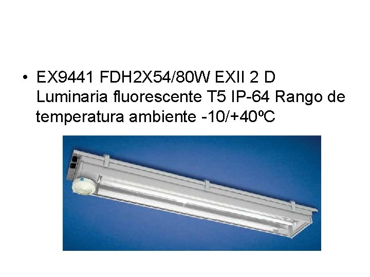  • EX 9441 FDH 2 X 54/80 W EXII 2 D Luminaria fluorescente