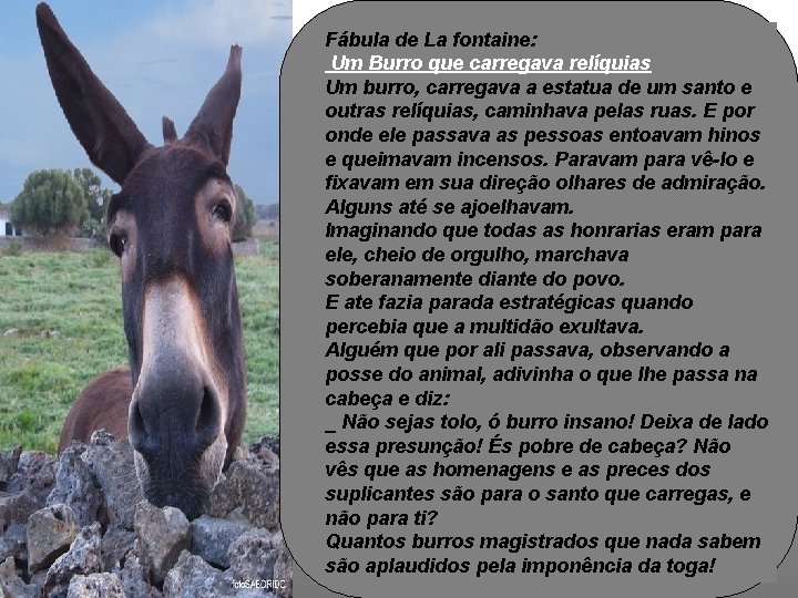 11/4/2020 Fábula de La fontaine: Um Burro que carregava relíquias Um burro, carregava a