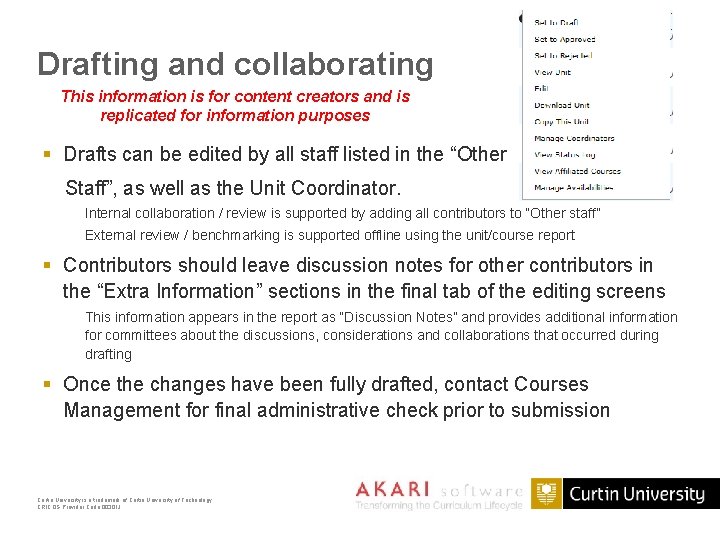 Drafting and collaborating This information is for content creators and is replicated for information