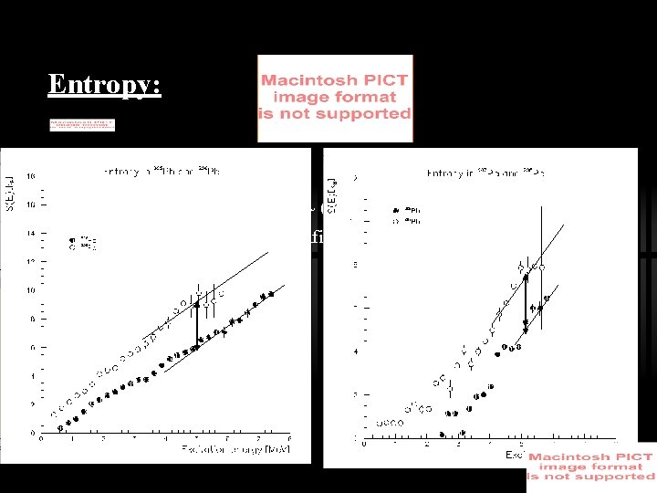 Entropy: ü o is adjusted to give S = ln ~ 0 close to