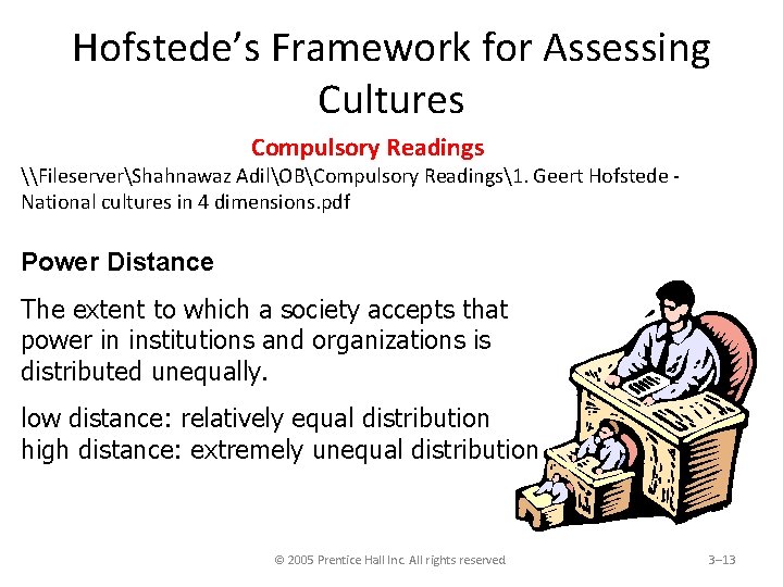 Hofstede’s Framework for Assessing Cultures Compulsory Readings \FileserverShahnawaz AdilOBCompulsory Readings1. Geert Hofstede National cultures