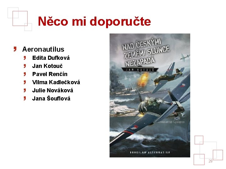 Něco mi doporučte Aeronautilus Edita Dufková Jan Kotouč Pavel Renčín Vilma Kadlečková Julie Nováková