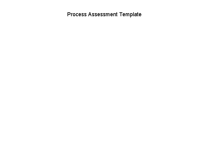 Process Assessment Template 