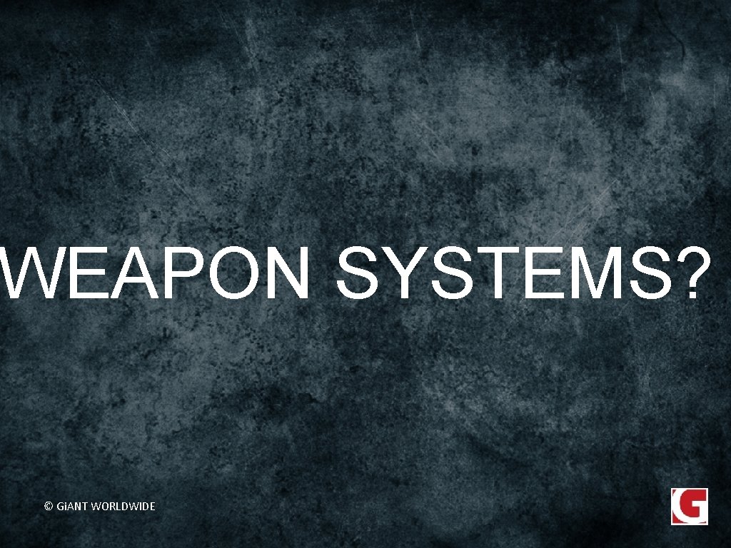 WEAPON SYSTEMS? © Gi. ANT WORLDWIDE 