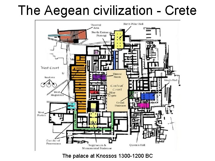 The Aegean civilization - Crete The palace at Knossos 1300 -1200 BC 