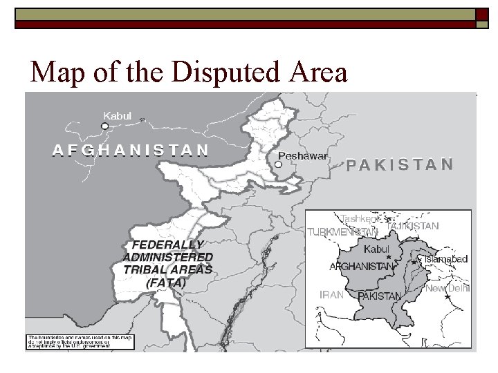 Map of the Disputed Area 