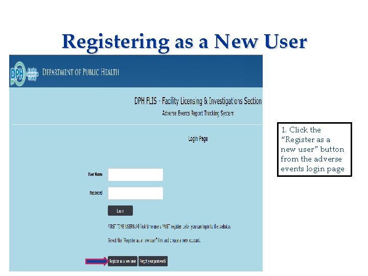 Registering as a New User Applicant needs to complete: • Consent Form • Fingerprinting
