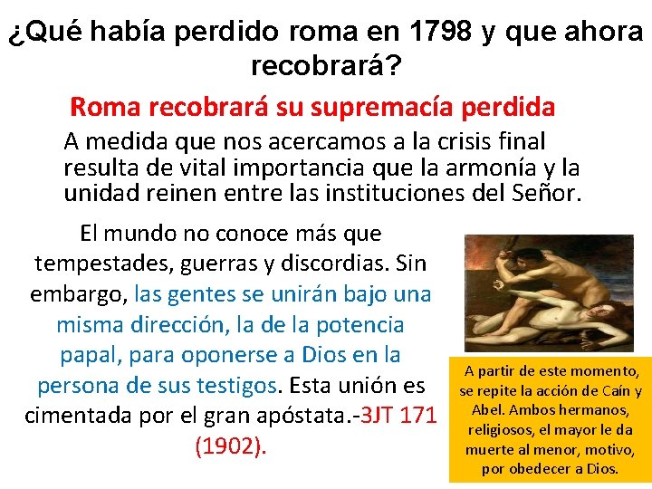 ¿Qué había perdido roma en 1798 y que ahora recobrará? Roma recobrará su supremacía ¿Qué había perdido roma en 1798 y que ahora recobrará? Roma recobrará su supremacía