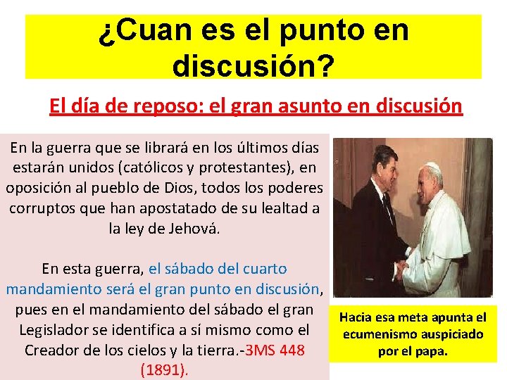 ¿Cuan es el punto en discusión? El día de reposo: el gran asunto en ¿Cuan es el punto en discusión? El día de reposo: el gran asunto en