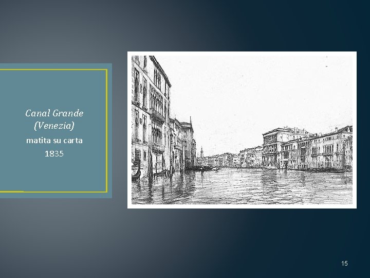 Canal Grande (Venezia) matita su carta 1835 15 