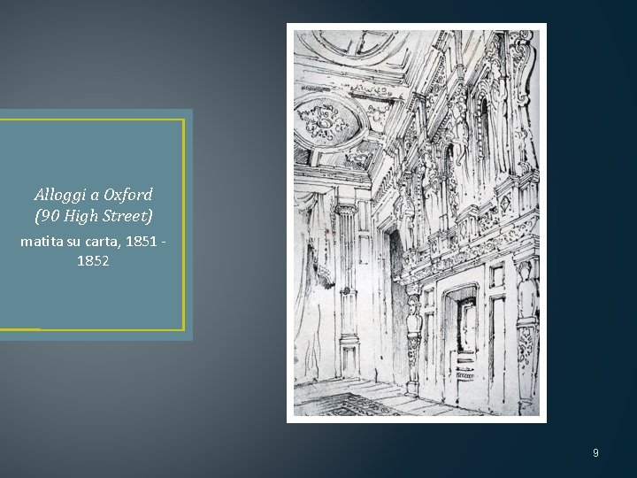 Alloggi a Oxford (90 High Street) matita su carta, 1851 - 1852 9 