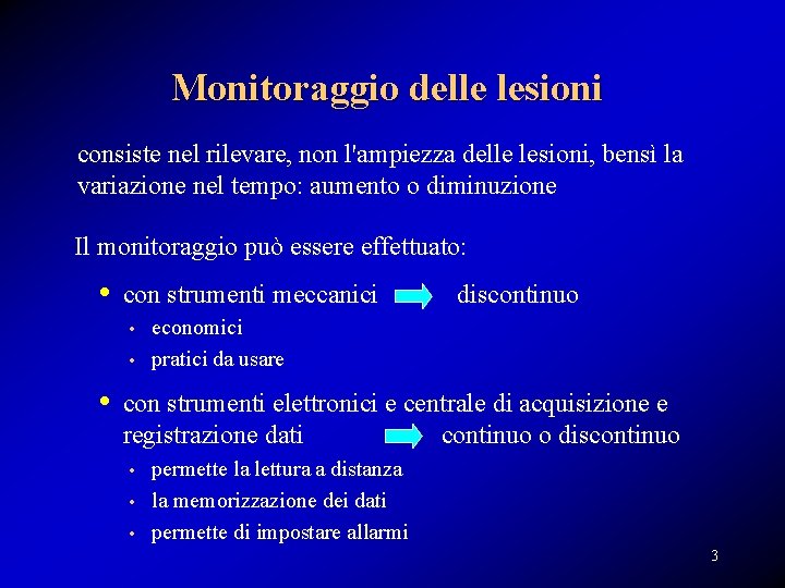 Monitoraggio delle lesioni consiste nel rilevare, non l'ampiezza delle lesioni, bensì la variazione nel