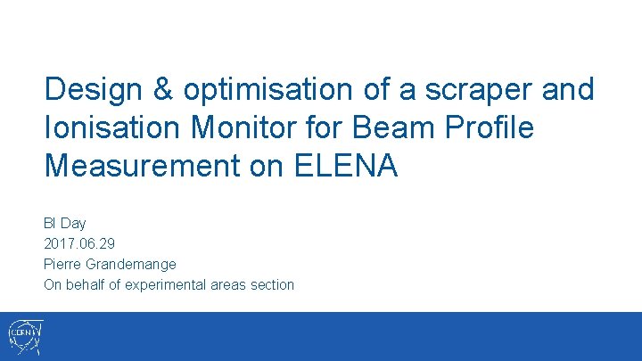 Design & optimisation of a scraper and Ionisation Monitor for Beam Profile Measurement on