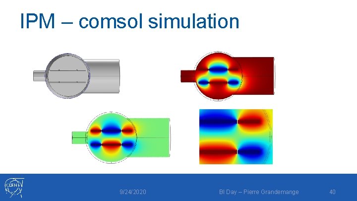 IPM – comsol simulation 9/24/2020 BI Day – Pierre Grandemange 40 